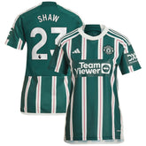 Adidas - Luke Shaw Manchester United Women's 2023/24 Away Replica Player Jersey - Green
