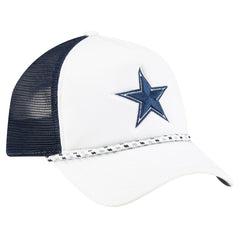 Dallas Cowboys New Era Court Sport Foam Front A-Frame 9FORTY Adjustable Trucker Hat - White/Navy - NFL