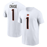 Ja'Marr Chase Cincinnati Bengals Player Name & Number T-Shirt - White - Nike