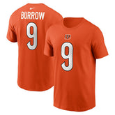 Joe Burrow Cincinnati Bengals Player Name & Number T-Shirt - Orange - Nike