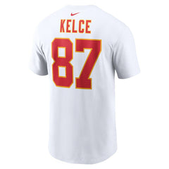 Travis Kelce Kansas City Chiefs Player Name & Number T-Shirt - White - Nike