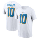 Justin Herbert Los Angeles Chargers Player Name & Number T-Shirt - White - Nike