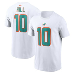 Tyreek Hill Miami Dolphins Player Name & Number T-Shirt - White - Nike