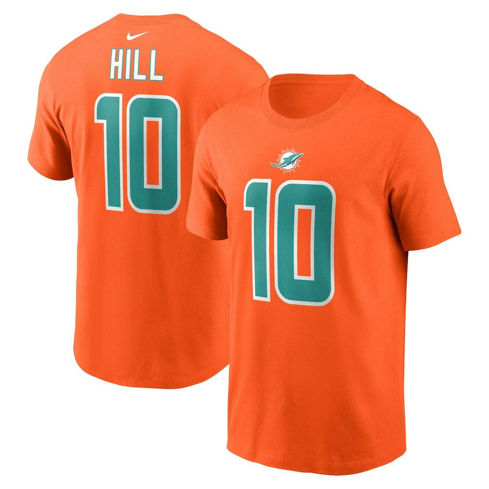 Tyreek Hill Miami Dolphins Player Name & Number T-Shirt - Orange - Nike