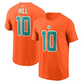Tyreek Hill Miami Dolphins Player Name & Number T-Shirt - Orange - Nike
