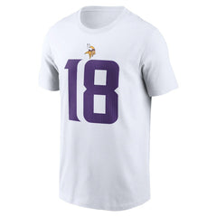 Justin Jefferson Minnesota Vikings Player Name & Number T-Shirt - White - Nike