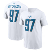 Aidan Hutchinson Detroit Lions Player Name & Number T-Shirt - White - Nike