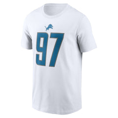 Aidan Hutchinson Detroit Lions Player Name & Number T-Shirt - White - Nike