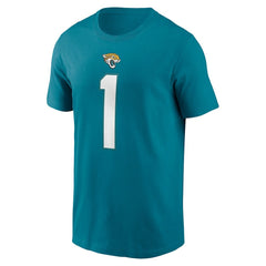 Travis Etienne Jacksonville Jaguars Player Name & Number T-Shirt - Teal - Nike