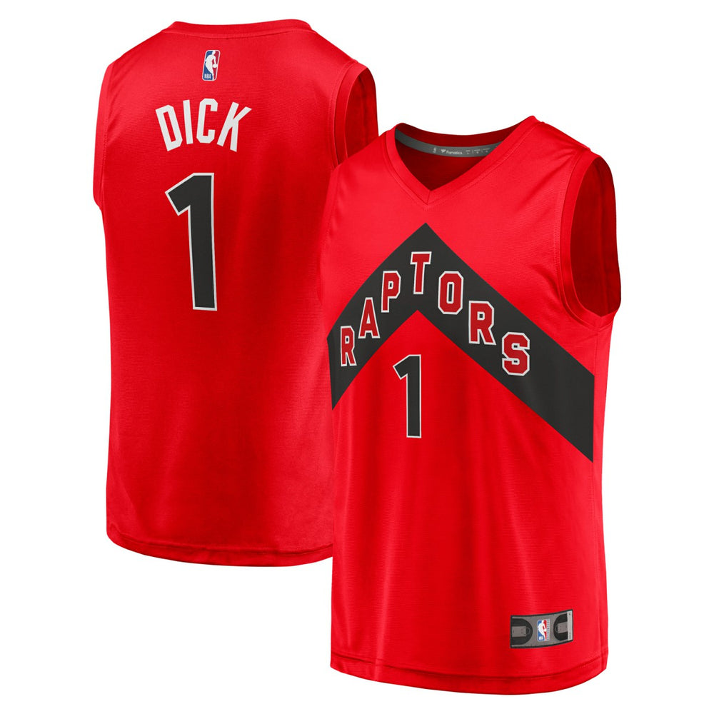 Fanatics Gradey Dick Toronto Raptors Fast Break Player Jersey Icon Edition Red