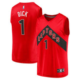 Fanatics Gradey Dick Toronto Raptors Fast Break Player Jersey Icon Edition Red