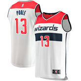 Fanatics Jordan Poole Washington Wizards Youth Fast Break Player Jersey Association Edition White