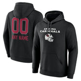 Arizona Cardinals Personalized Name & Number Team Wordmark Pullover Hoodie - Black - NFL