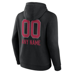 Arizona Cardinals Personalized Name & Number Team Wordmark Pullover Hoodie - Black - NFL