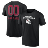 Arizona Cardinals Personalized Name & Number Team Wordmark T-Shirt - Black - NFL