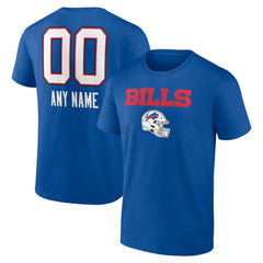 Buffalo Bills Personalized Name & Number Team Wordmark T-Shirt - Royal - NFL