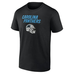 Carolina Panthers Personalized Name & Number Team Wordmark T-Shirt - Black - NFL