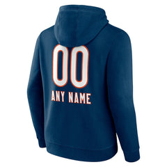 Chicago Bears Personalized Name & Number Team Wordmark Pullover Hoodie - Navy - NFL