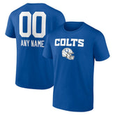 Indianapolis Colts Personalized Name & Number Team Wordmark T-Shirt - Royal - NFL