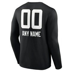 Jacksonville Jaguars Personalized Name & Number Team Wordmark Long Sleeve T-Shirt - Black - NFL