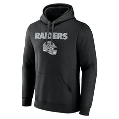 Las Vegas Raiders Personalized Name & Number Team Wordmark Pullover Hoodie - Black - NFL