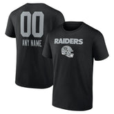 Las Vegas Raiders Personalized Name & Number Team Wordmark T-Shirt - Black - NFL