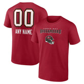 Tampa Bay Buccaneers Personalized Name & Number Team Wordmark T-Shirt - Red - NFL