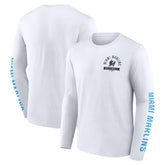 Miami Marlins Fanatics Press Box Long Sleeve T-Shirt Discount