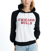 Chicago Bulls Lusso Women's Marlowe Tri-Blend Raglan Pullover Hoodie White