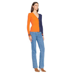 Denver Broncos STAUD Women's Cargo Sweater - Orange/Navy - NFL