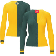 Green Bay Packers STAUD Women's Cargo Sweater - Green/Gold - NFL