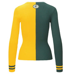 Green Bay Packers STAUD Women's Cargo Sweater - Green/Gold - NFL