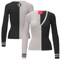 Las Vegas Raiders STAUD Women's Cargo Sweater - Silver/Black - NFL