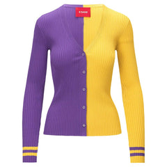 Minnesota Vikings STAUD Women's Cargo Sweater - Purple/Gold - NFL