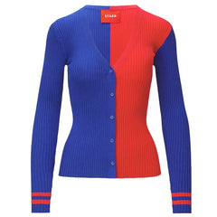 New York Giants STAUD Women's Cargo Sweater - Royal/Red - NFL