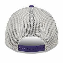 New Era Phoenix Suns Throwback Patch Trucker 9FORTY Adjustable Hat Khaki/Purple