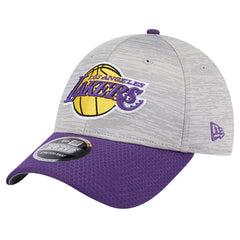 New Era Los Angeles Lakers Active Digi-Tech Two-Tone 9FORTY Adjustable Hat Heather Gray/Purple
