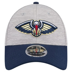 New Era New Orleans Pelicans Active Digi-Tech Two-Tone 9FORTY Adjustable Hat Heather Gray/Navy