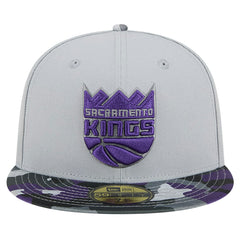 New Era Sacramento Kings Active Color Camo Visor 59FIFTY Fitted Hat Gray