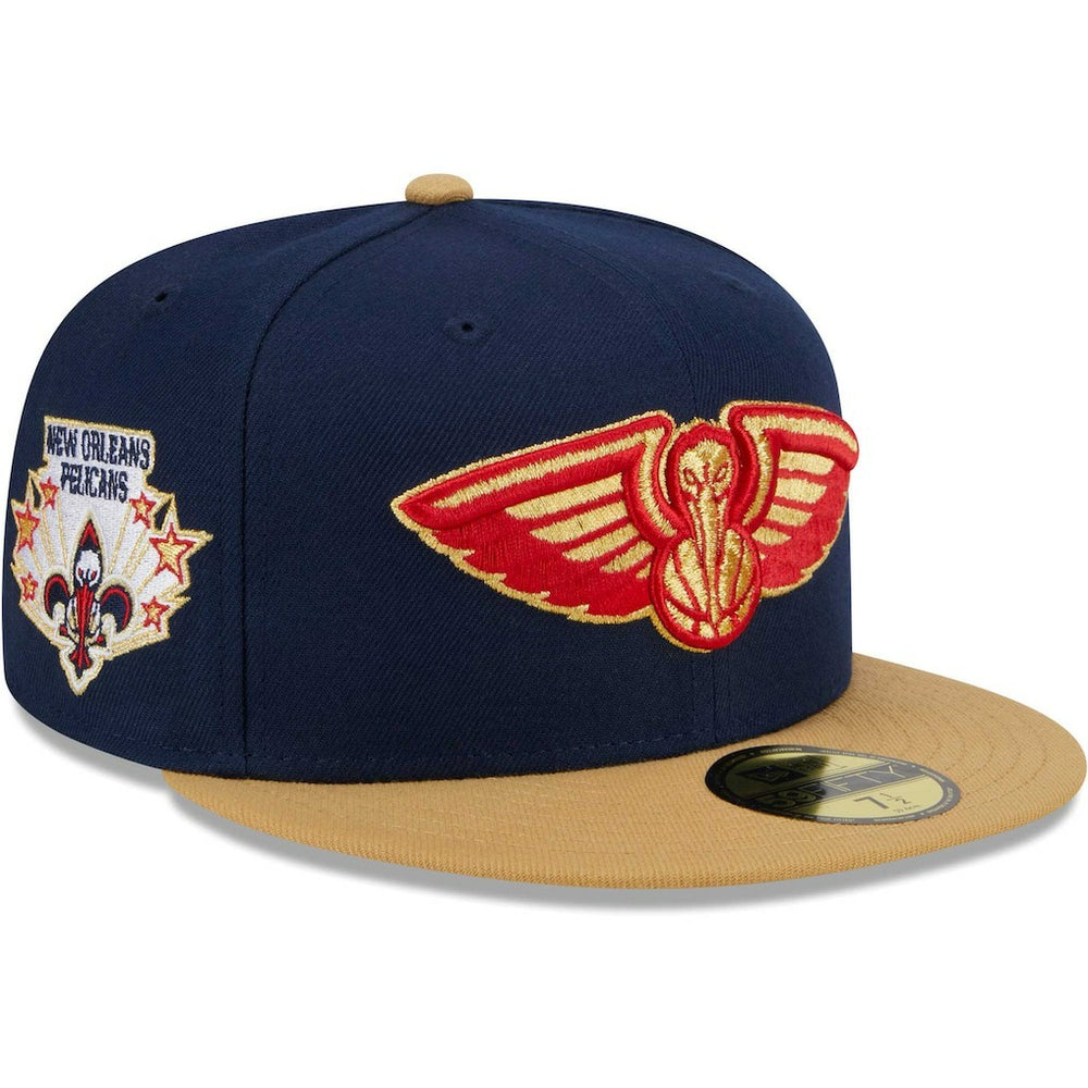 New Era New Orleans Pelicans Gameday Gold Pop Stars 59FIFTY Fitted Hat Navy/Gold