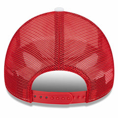 New Era Atlanta Hawks Court Sport Foam A-Frame 9FORTY Adjustable Trucker Hat White/Red