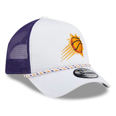 New Era Phoenix Suns Court Sport Foam A-Frame 9FORTY Adjustable Trucker Hat White/Purple