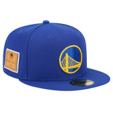 New Era Golden State Warriors Court Sport Leather Applique 59FIFTY Fitted Hat Royal