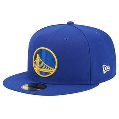 New Era Golden State Warriors Court Sport Leather Applique 59FIFTY Fitted Hat Royal