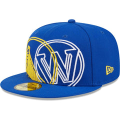 New Era Golden State Warriors Game Day Hollow Logo Mashup 59FIFTY Fitted Hat Royal