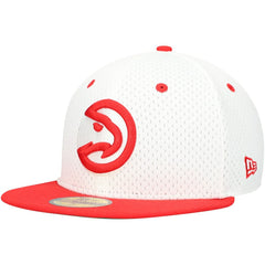 New Era Atlanta Hawks Throwback 2Tone 59FIFTY Fitted Hat White/Red