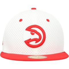 New Era Atlanta Hawks Throwback 2Tone 59FIFTY Fitted Hat White/Red