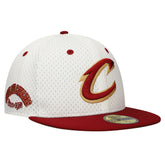 New Era Cleveland Cavaliers Throwback 2Tone 59FIFTY Fitted Hat White/Wine