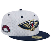 New Era New Orleans Pelicans Throwback 2Tone 59FIFTY Fitted Hat White/Navy