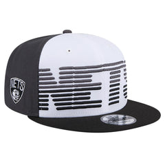 New Era Brooklyn Nets Throwback Gradient Tech Font 9FIFTY Snapback Hat White/Black